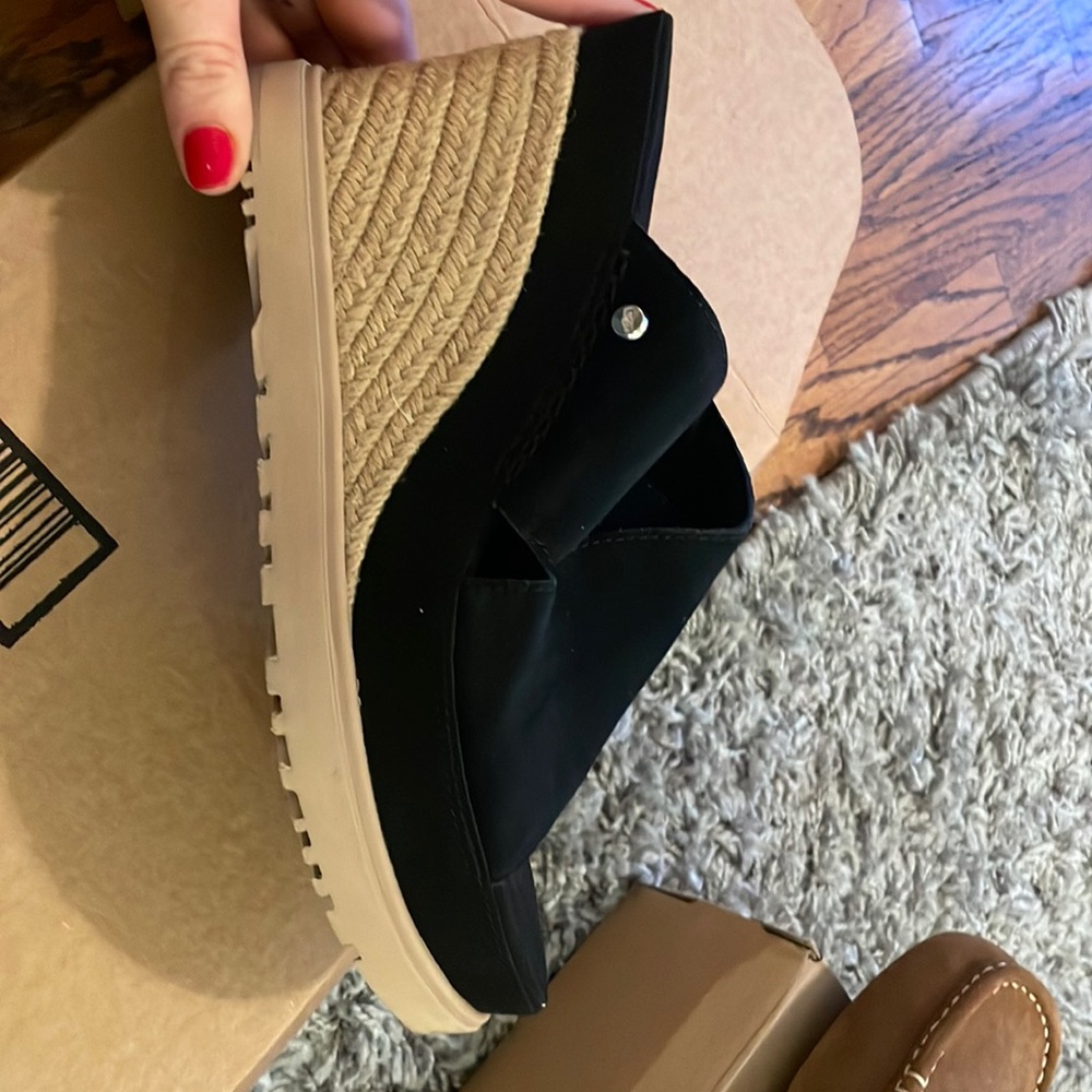 Ugg Black Espadrille Wedge